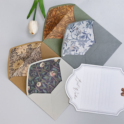 Colored Kraft Wedding Envelopes Business Craft Paper Envelopes Tear Resistant