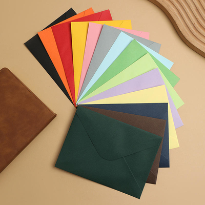 Solid Color Kraft Paper Envelope 80gsm / 100gsm /120gsm Custom Logo Envelopes