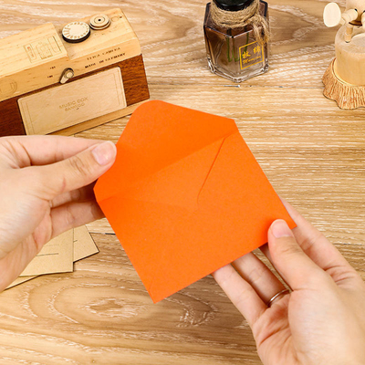 Solid Color Kraft Paper Envelope 80gsm / 100gsm /120gsm Custom Logo Envelopes