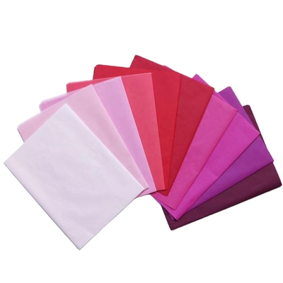 17gsm Pink Red Colored Paper Tissue Paper Wrapping Roll Gift Wrapping Tissue Paper