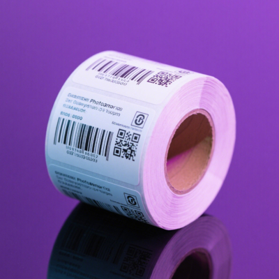Low Tack Thermal Sticker Rolls Reusable Direct Thermal Roll Labels Custom Sizes