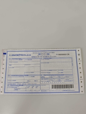 Custom 8.5"x11" 3-ply NCR Air Waybill for Express Scan Barcode Waybill