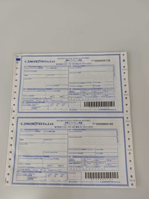 Custom 8.5"x11" 3-ply NCR Air Waybill for Express Scan Barcode Waybill
