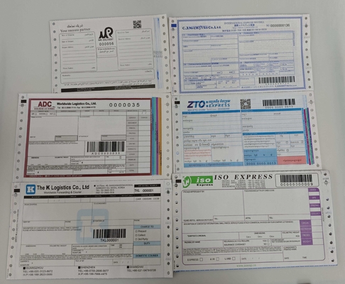 Custom 8.5"x11" 3-ply NCR Air Waybill for Express Scan Barcode Waybill