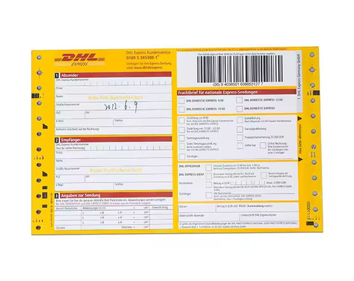 Consignment Note Logistic Courier International Barcode Express Waybill Air Waybill