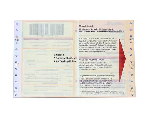 Consignment Note Logistic Courier International Barcode Express Waybill Air Waybill