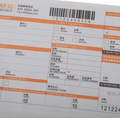 Courier Air Waybill Sticker For International Express Shipping Parcel Tracking And Receipt