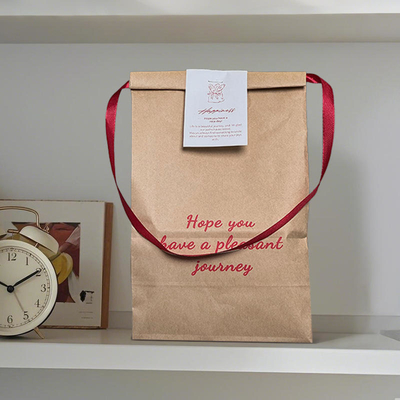 Oil Proof Kraft Bakery Bags Waterproof Kraft Bread Bags Customized