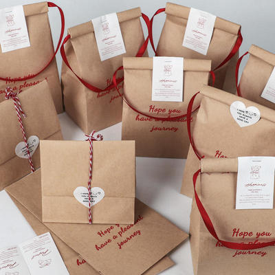 Oil Proof Kraft Bakery Bags Waterproof Kraft Bread Bags Customized