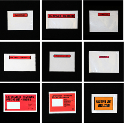 Moisture Proof Packing List Envelope Dustproof Packing Slip Envelope Pouches Customized