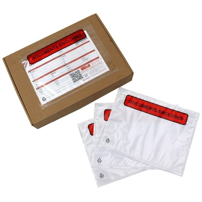 Waterproof Packing List Envelope Customized Invoice Enclosed Pouches Clear
