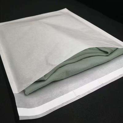 Eco-Friendly Recyclable Bio-degradable Printing Self-Seal Apparel Clothing Packaging Glassine Bags With Logo Glassine Paper Bag