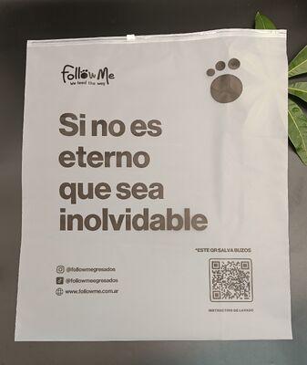 Waterproof Dustproof Secure Seal Double-Sided Frosted CPE Zipper Bag with Custom Logo Reusable Durable