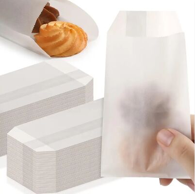 Food Grade Glassine Paper Bags Greaseproof Translucent Disposable Bags for Small Bakery Snacks