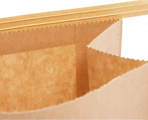 Biodegradable Kraft Paper Snack Bags with Clear Window Design for Bakery Catering Food Storage and Takeaway