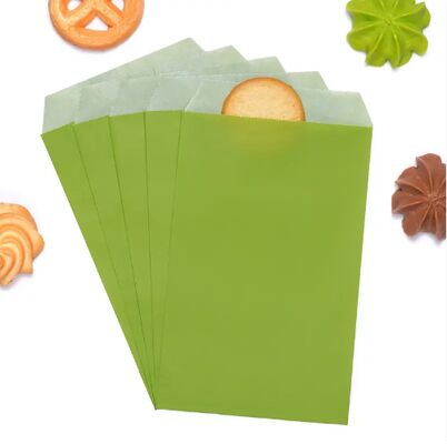 Eco Friendly Glassine Paper Bags Greaseproof Food Safe Treat Pouches for Cookies Candies