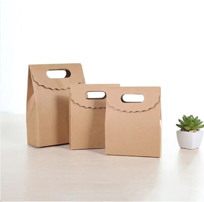 Kraft Bag Die Cut Handle Bolsa De Papel Brown Kraft Paper Packaging Bag Folding Paper Bags for Gifts