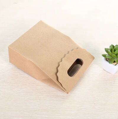 Kraft Bag Die Cut Handle Bolsa De Papel Brown Kraft Paper Packaging Bag Folding Paper Bags for Gifts