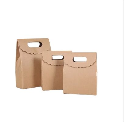 Kraft Bag Die Cut Handle Bolsa De Papel Brown Kraft Paper Packaging Bag Folding Paper Bags for Gifts