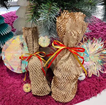 Eco-Friendly Biodegradable Kraft Honeycomb Sleeve for Flower Gift Wrapping Packaging Supplies