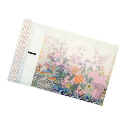 Decorative Floral Bird Pattern Waterproof Self-Sealing Bubble Mailing Bag For Packaging