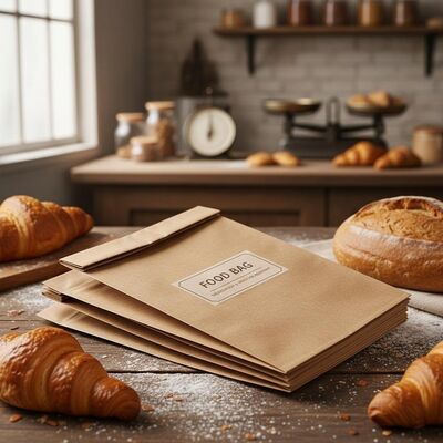 Greaseproof Glassine Paper Bag Natural Brown Moisture Resistant Packaging Suitable for Food Bakery and Retail Applications
