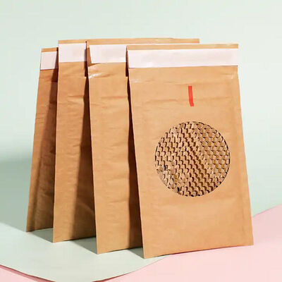 Self-sealing Adhesive Strip Paper Padded Mailer Brown Natural Kraft Water-resistant Exterior Packaging for Shipping and Mailing