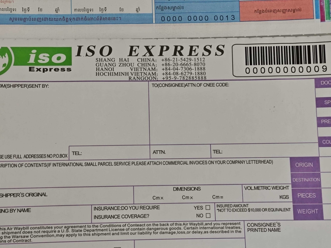 Smart Courier Air Waybill OEM / ODM Carbonless Copy Paper For Comprehensive Air Waybill Documentation