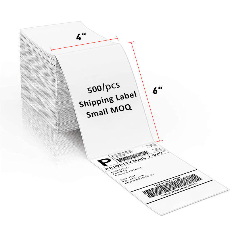Versatile Size Thermal Adhesive Labels Waterproof Direct Thermal Roll Labels Scratch Resistant