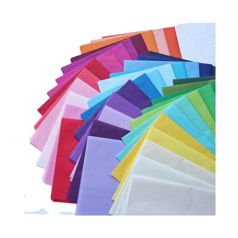 Color Tissue Paper 17gsm Solid Paper Wrapping Roll Wrapping Paper Tissue