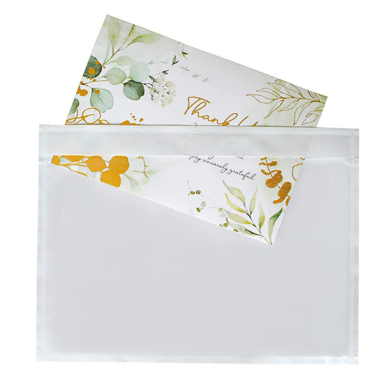 A4 A5 Mailing Label Pouches Clear Self Adhesive Packing Slip Pouch For Packing Slips Invoice Label