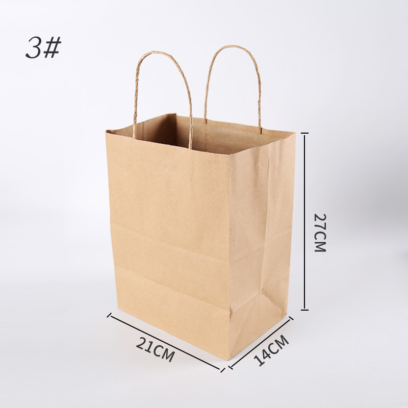 Oem Service Can Design As Client's Requirement Brown Paper Grocery Bag No Waterproof