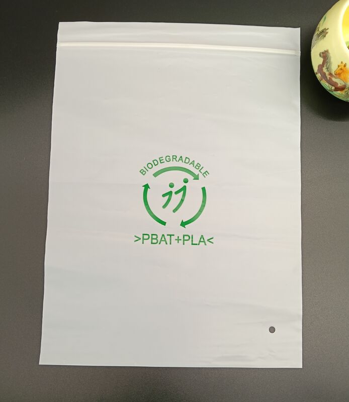 Eco-Friendly PBAT+PLA Biodegradable Resealable Zipper Bag Compostable Strong Seal Storage For Small Item