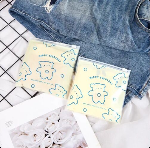 再封可能な防水CPEジッパーバッグ 化粧品 電子アクセサリー用包装プラスチック収納ポーチ