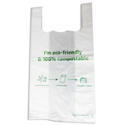 Corn Starch Biodegradable T-Shirt PLA Plastic For Vest Compostable Mailing Bag