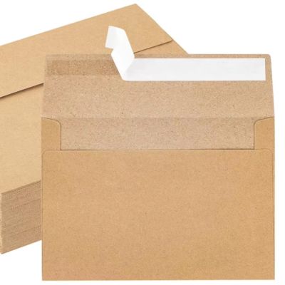 Horizontal Version Self Sealing Rigid Cardboard Envelope Mailer Flats Kraft Paper