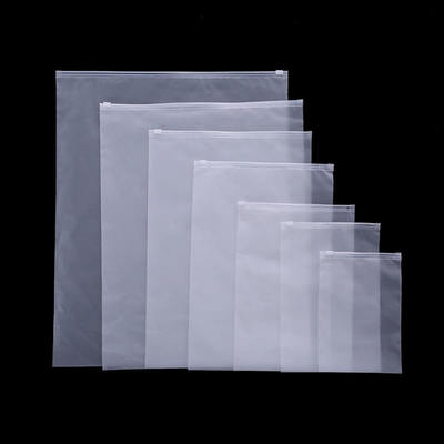 Customized Clothing Size CPE Zipper Bags High Quality Frosted Packaging Bags