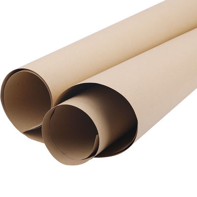 Wooden Pulp Brown Kraft Paper Roll Custom Printing Brown Packing Paper Roll Recyclable