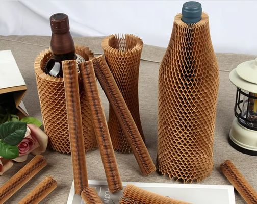 Biodegradable Recyclable Craft Honeycomb Paper Sleeve For Fragile Goods