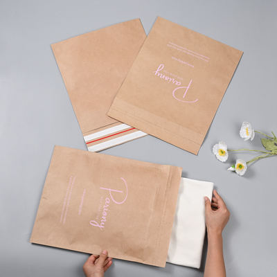 Custom Logo Kraft Paper Bag Recyclable Underwear Packaging Bag Waterproof