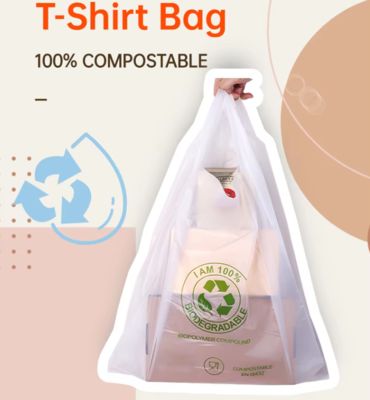 Flexiloop Handle Compostable Mailing Bag with Custom Printing PLA and PBAT Material Structure