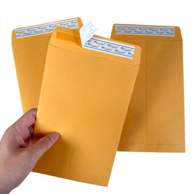 Recycled Custom Logo Printing Kraft Paper Envelopes Self Adhesive Customized Color