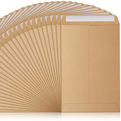 Lightweight Kraft Brown Envelopes Self Adhesive Mini Kraft Envelopes With Gummed Flap Paper