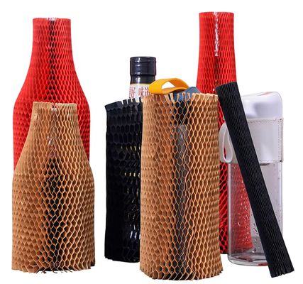 Honeycomb Kraft Paper Sleeve Cover Recyclable Material For Fragile Items Packaging