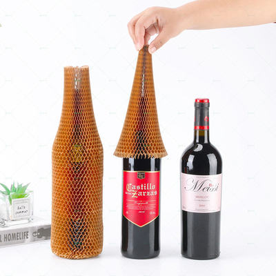Environmentally Friendly Degradable Kraft Honeycomb Paper Sleeve For Bottle Sleeve