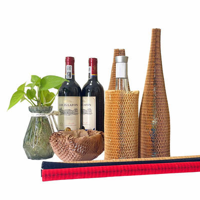 Brown Honeycomb Sleeve Packaging Kraft Paper Cushion Wrap Packaging Recyclable