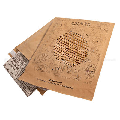 Eco Friendly Compostable Padded Mailer Lightweight Honeycomb Mailer Shockproof