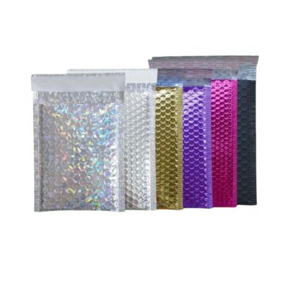 Self Adhesive Bubble Mailing Bag Aluminized Metallic Bubble Mailers Orange