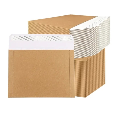Self Seal Kraft Rigid Mailers Not Bend Cardboard Envelope Packaging Thickened