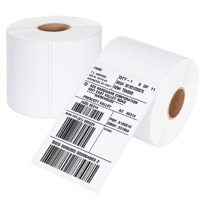 Custom Sizes Direct Thermal Label Rolls White Thermal Sticker Labels For High Moisture Environments